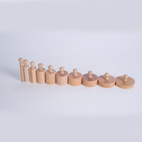 Jouets Montessori en bois blocs cylindriques enfants jouet éducatif forme blocs assortis ensemble jouets en bois enfants aides pédagogiques sensorielles