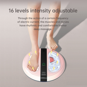 Masseur de pieds électrique multifonction vibrant avec contrôle de la minuterie, batterie rechargeable, physiothérapie EMS, infrarouge et chauffage par lumière rouge - Product Image 6