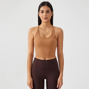 Nuovo Arrivo Top Yoga a Compressione da Donna, Top Corto Slim con Spalline per Fitness - Product Image 6