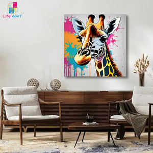 UNIART lindo bebé <span class=keywords><strong>jirafa</strong></span> lienzo pared arte póster e impresiones lienzo pintura pared arte imagen para decoración del hogar - Product Image 6
