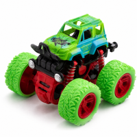 Voiture de cascade à inertie colorée, design tout-terrain 4x4, camion monstre rotatif à 360 degrés, à pousser et à faire rouler, pour enfants