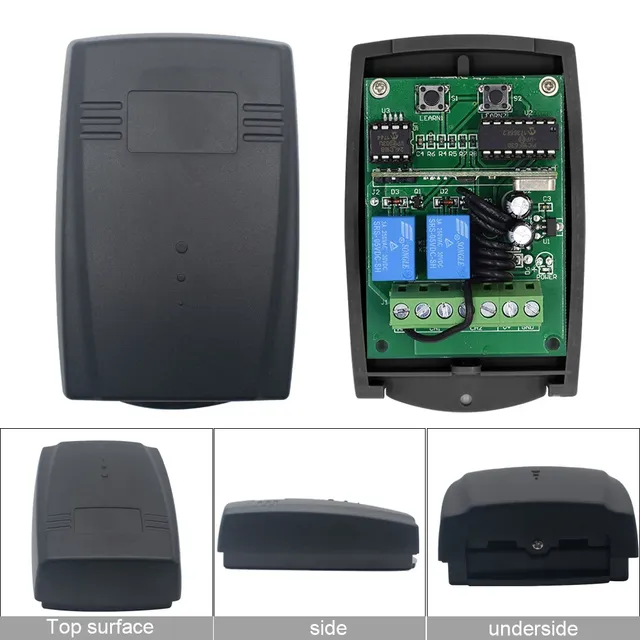 For Garage Door Receiver Remote Control Transmitter Universal 433MHz Receiver 12V-24V Garage Door Opener Controller