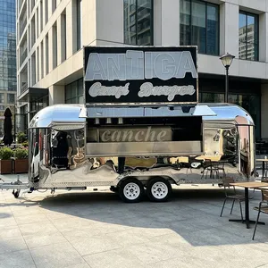 Chariot de restauration mobile pour frites et snacks, conforme aux normes européennes, idéal pour le camping en plein air, à vendre - Product Image 1