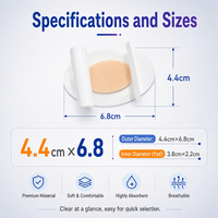 Patch anti-friction en gel de silicone imperméable, film PU respirant, autocollant protecteur de talon adhésif pour chaussures, soulagement, plusieurs tailles