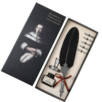 Stylo plume de couleur calligraphie peinture écriture plume dip stylo cadeau ensemble