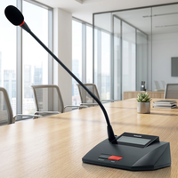 Thinuna VA-350C 18VDC Microphone de conférence de président avec alimentation sécurisée, suivi vidéo et fonction de suppression de priorité