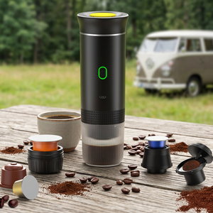 Nouvelle machine à expresso portable 20 bars, chauffage rapide, automatique, alimentée par batterie, cafetière portative pour voyage, camping, fabrication OEM - Product Image 1