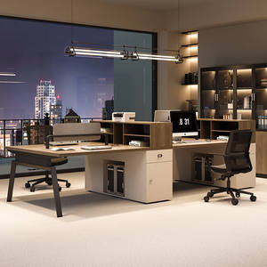 Conjunto de escritorio y silla de oficina, escritorio moderno para computadora, estación de trabajo ergonómica, muebles de oficina - Product Image 2