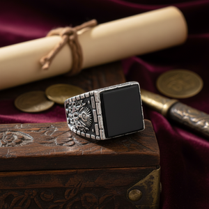 925K Sterling Silver Dell'impero Ottomano Uomini Anello - Product Image 3