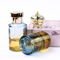 Flacons de parfum en verre dégradé de luxe en gros, flacons de parfum vides de qualité supérieure, flacons d'huile de parfum vaporisateur 30 ml pour l'emballage de marques de beauté