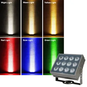 야외 외벽 장식 조명 IP65 방수 LED 스팟 홍수 램프 RGB 혼합 무지개 효과 외부 벽 세척 빛