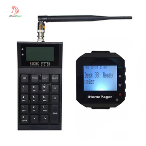 Không dây hệ thống cuộc gọi pocsag Transmitter bàn phím chữ và số tùy chỉnh thông minh đồng hồ máy nhắn tin - Product Image 1