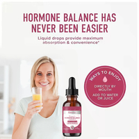 Compléments alimentaires à base de plantes pour le syndrome prémenstruel, gouttes liquides pour l'équilibre hormonal féminin, OEM, Ortie piquante, Cohosh noir, Extrait de feuille de framboise rouge