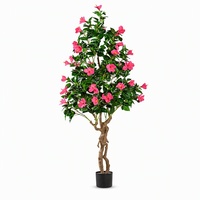 Arbre de péricinole artificiel personnalisable, fleurs roses, 160-200 cm, verdure artificielle en plastique pour la décoration de la maison, du bureau et de l'hôtel