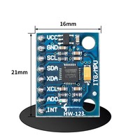 Módulo de Sensor Giroscópico de 3 Ejes GY-521 MPU6050 6DOF + Acelerómetro de 3 Ejes, Interfaz I2C para ESP32 STM32 Raspberry Pi