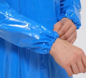 Tùy chỉnh đầy đủ chiều dài BIB Tạp dề nhựa TPU smock tạp dề với dài tay áo - Product Image 4