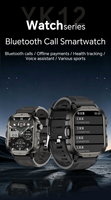 Nuovo Arrivo 2026 Smartwatch Impermeabile, Chiamate Bluetooth, Gestione Salute, Vari Sport, Orologio Intelligente YK12 per Uomo