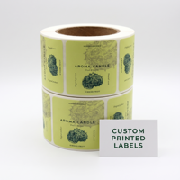 Étiquettes autocollantes de luxe pour bougies parfumées, résistantes à la chaleur, personnalisées avec logo privé, en rouleau, pour emballage de bougies aromatiques