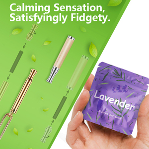 Inhalador de aromaterapia de madera chapado en oro de 18 quilates, difusor de joyería para yoga, collar colgante para respirar, venta al por mayor para aceites esenciales - Product Image 3