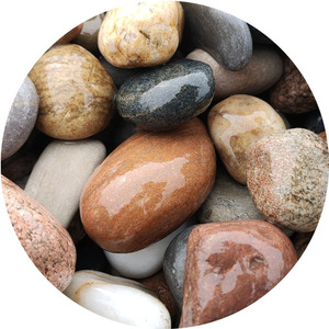 Hiện đại tinh khiết đánh bóng phẳng <span class=keywords><strong>cobbles</strong></span> đá cho vườn pathways Trắng sỏi đá - Product Image 4