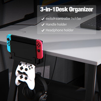 Support de bureau flexible en acier carbone portable pour manette de jeu DualSense Chicon 360 rotatif avec crochet pour casque