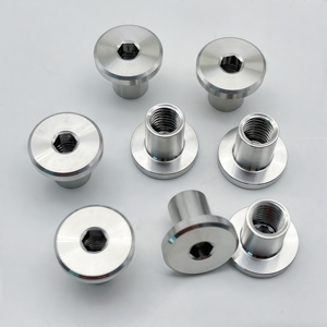 OEM ODM personnalisé en acier inoxydable à six pans creux chanfreiné tête plate femelle vis écrou prototypage rapide <span class=keywords><strong>usinage</strong></span> - Product Image 1