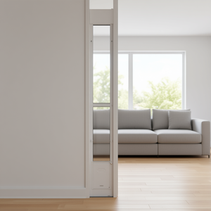 Porte coulissante pour animaux de compagnie en alliage d'aluminium à hauteur réglable, design minimaliste, coupe-vent, modèle M - Product Image 2