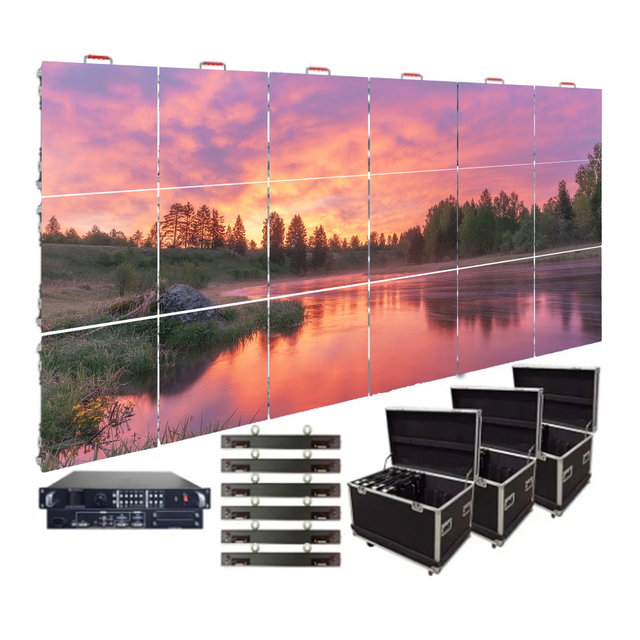 High Resolution 3m*5m LED Video Wall Complete System P2.6 P2.9 Panel 500x500 Rental Curve Ledwall Indoor LED Screen Display