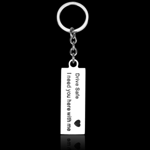 Llavero Grabado Drive Safe I Need You Here with <span class=keywords><strong>Me</strong></span> para Parejas, Regalo de Joyería, Llavero Unisex, Accesorio de Acero Inoxidable - Product Image 4