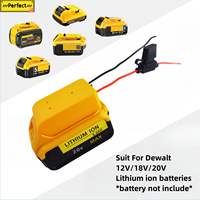 Adaptador de fuente de alimentación DIY con cables, convertidor de batería, conector, adaptador de corriente DIY, adecuado para batería de litio Dewalt de 12-20V