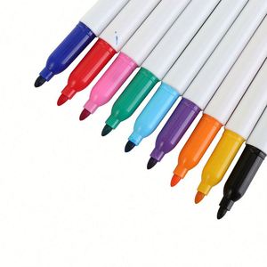 Marqueurs effaçables pour tableau blanc 12 couleurs avec clip et logo personnalisé - Stylos personnalisés en gros pour le bureau et l'école - Product Image 4