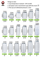 Boîtes de boissons transparentes BSBH avec couvercle, boîtes en plastique pour animaux de compagnie, bouteilles en plastique, logo personnalisé, boîtes en plastique pour l'Europe et l'Amérique