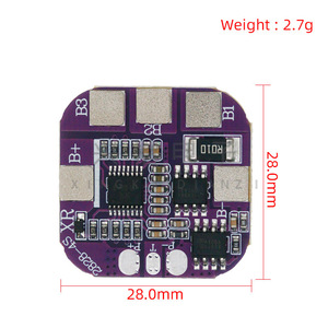 บอร์ดป้องกันแบตเตอรี่ Li-ion 5A 2828-4S 4S 14.8V สำหรับแบตเตอรี่14500 - Product Image 4