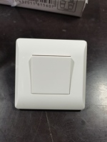 Interruptor de Pared Monopolar Moderno BLIS CJ120, Material PC, 250V 10A, Fácil Instalación, Uso Doméstico, Base Empotrada, Tornillos, Cableado