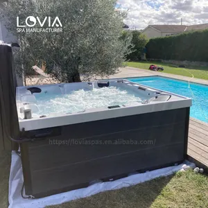 Modern Design Hotel Indoor Acrylic Jacuzzi Large Freestanding Hot Tub Spa For 6 People For Exterior Use