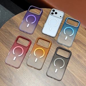 เคสโทรศัพท์แม่เหล็กแบบไล่เฉดสีหรูหรา โปร่งแสง สำหรับ iPhone 18 17Pro Max พร้อมขาตั้งเลนส์แบบซ่อน ปุ่ม AI ป้องกันแรงกระแทก - Product Image 2
