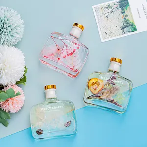 Großhandel Custom Luxus Glas ätherisches Öl Aroma Flower Reed Diffusor Home Duft