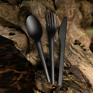 Cucchiaio da tè usa e getta <span class=keywords><strong>di</strong></span> peso medio posate confezionate singolarmente verde bianco cucchiaino <span class=keywords><strong>di</strong></span> <span class=keywords><strong>plastica</strong></span> nera - Product Image 2