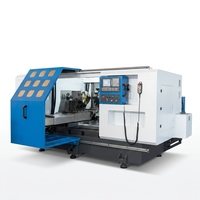 Machine de tournage CNC à double roue contrarotative pour métaux, robuste, en acier inoxydable