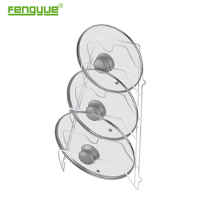 Offre Spéciale <span class=keywords><strong>Mural</strong></span> Organisateur de Rangement De Cuisine Amovible <span class=keywords><strong>Casserole</strong></span> Couvercle En Métal Couvercle Pour La Cuisine - Product Image 3