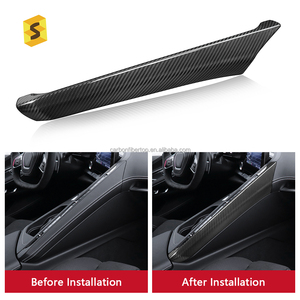 Garniture de Console centrale supérieure droite de voiture en Fiber de carbone sec accessoires de voiture pour Chevrolet <span class=keywords><strong>Corvette</strong></span> C8 2020 ans jusqu'à Shasha - Product Image 2