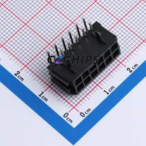 W300220KC-12PB2123 Wire-to-Board Pin Header Bent Lead Through Hole,P=3mm Connector 2x6P 3mm Right Angle Insert Micro-Fit MX 3.0 - Product Image 1