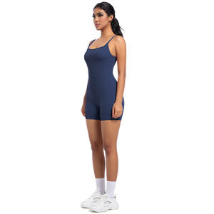 En gros, Combinaisons et Bodys personnalisés pour femmes, style romper à bretelles, sans couture, dos nu, ensemble de yoga, mode 2025, vêtements de sport - Product Image 4
