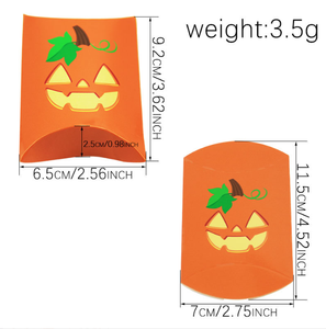 Customize <strong>Halloween</strong> Matt Laminated Paper Pillow Shaped Box for Candy <strong>Sweetie</strong> Fast Food Packing - Product Image 5