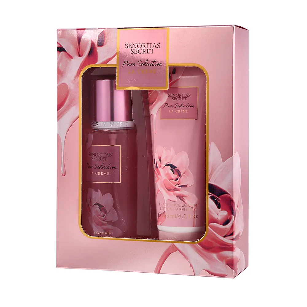 Juego de caja de regalo de perfume OEM 125ML + 125ML Juego de regalo de perfume de larga duración para mujeres y hombres