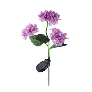 Solar Powered Hydrangea Flower <b>Lights</b> Led <b>String</b> Outdoor Garden Decorative Lawn Copper Wire Courtyard Lighting - Product Image 4