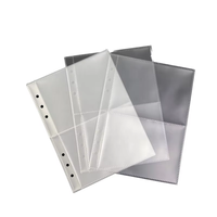 Pochettes transparentes en PVC/PP à 4 compartiments pour cartes photo, pages de classeur A5 à feuilles mobiles