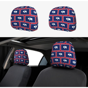 Housses d'appuie-tête de <span class=keywords><strong>voiture</strong></span> imprimées avec le drapeau de l'État du Wyoming, économiques et élastiques, adaptées aux voitures et aux camions - Product Image 5