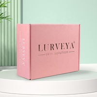 Boîte d'Expédition Ondulée en Carton Rose à Logo Personnalisé pour Cosmétiques Cadeaux avec Assurance Qualité