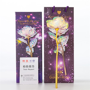 <span class=keywords><strong>Rosa</strong></span> de Cristal Artificial de Regalo para el Día de San Valentín Sevenstar, <span class=keywords><strong>Rosa</strong></span> Arcoíris, <span class=keywords><strong>Rosa</strong></span> Bañada en Oro de 24K, <span class=keywords><strong>Rosa</strong></span> con Lámina de Oro - Product Image 6